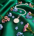 Circle Urn Pendant Necklace - Solid 925 Sterling Silver