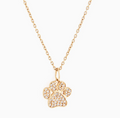 14k Gold Dog & Cat Paw Diamond Necklace