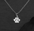 Sterling Silver Paw Print Necklace